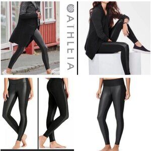 Athleta Vegan Faux Leather Gleam Tight 2.0 Leggings SIZE M 348733